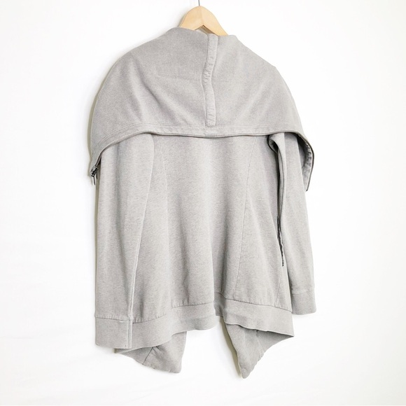 All Saints grey diagonal, open closure jacket - Picture 3 of 10